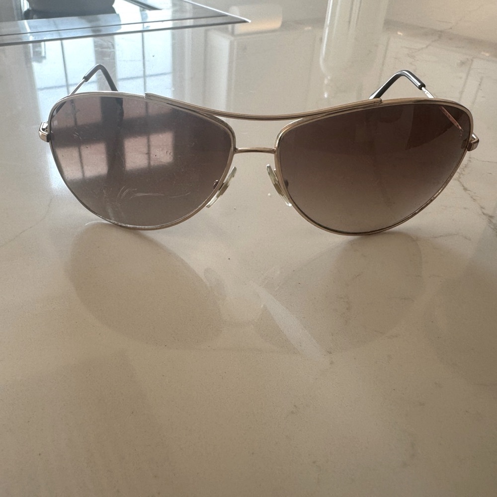 Ray-Ban Gold + Brown Aviator Sunglasses